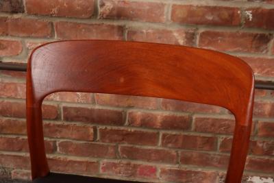 Niels Otto M ller Set of Eight Danish Teak and Leather Niels O M ller Dining Chairs Models 75 56