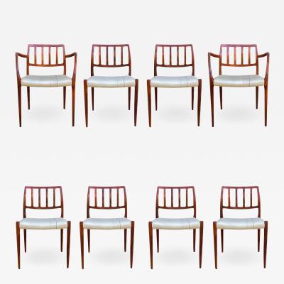 Niels Otto M ller Set of Eight Mid Century Danish Modern Dining Chairs in Rosewood by Niels Moller
