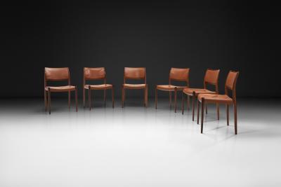 Niels Otto M ller Set of Six Model 80 Dining Chairs by Niels Otto M ller Denmark 1960s