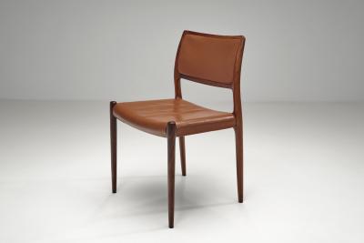Niels Otto M ller Set of Six Model 80 Dining Chairs by Niels Otto M ller Denmark 1960s