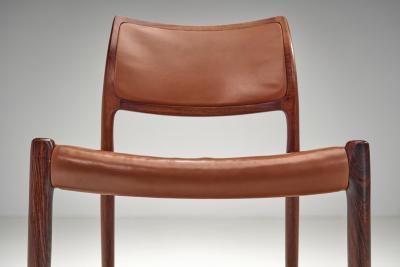 Niels Otto M ller Set of Six Model 80 Dining Chairs by Niels Otto M ller Denmark 1960s