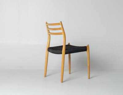 Niels Otto M ller Set of Ten Niels Otto M ller Model 78 and Model 62 Dining Chairs in Tiger Maple
