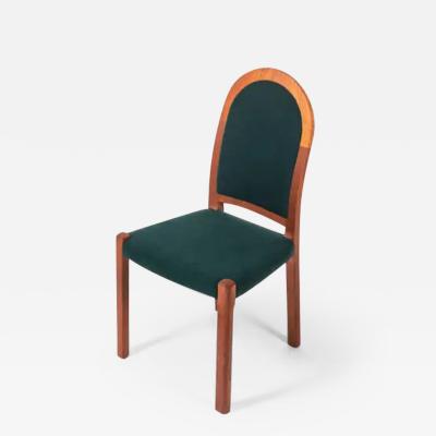 Niels Otto M ller Six Moller 311 Side Chair in Teak Winter Green Wool