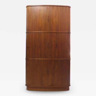 Niels Otto M ller Tall Mid century Corner Cabinet of Teak Danish