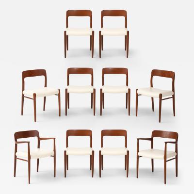 Niels Otto Moller Niels Otto Moller Model 77 56 Teak Dining Chairs Set Of 10