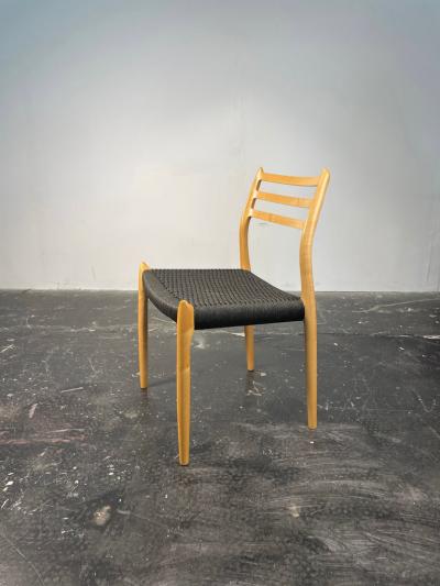 Niels Otto Moller Set of 10 Niels M ller Dining Chairs Model 78 and 62 in Maple Black Papercord
