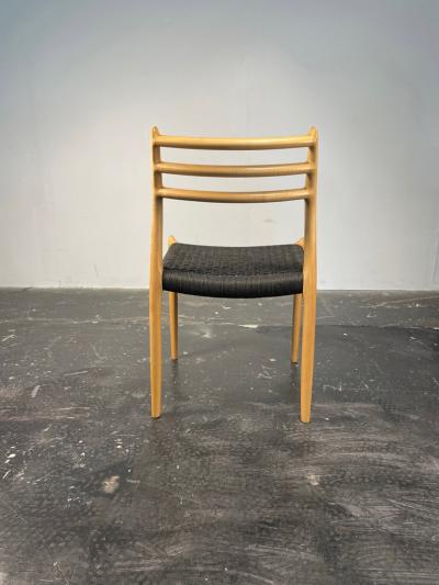 Niels Otto Moller Set of 10 Niels M ller Dining Chairs Model 78 and 62 in Maple Black Papercord