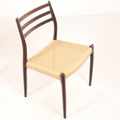 Niels Otto Moller Set of Eight Scandinavian Modern Rosewood Dining Chairs by Niels Otto Moller