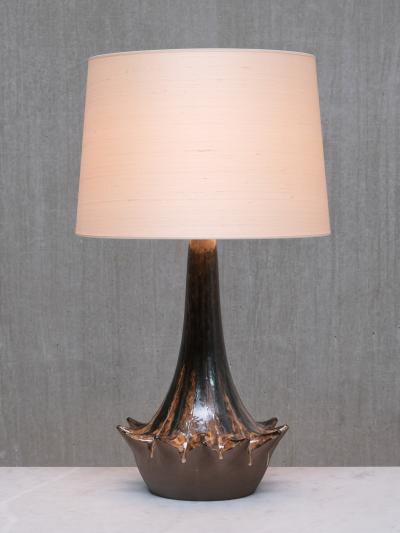Niels Preben Larsen Large Sculptural Ceramic Table Lamp by Niels Preben Larsen Denmark 1970