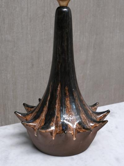 Niels Preben Larsen Large Sculptural Ceramic Table Lamp by Niels Preben Larsen Denmark 1970