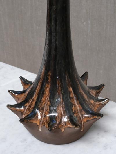 Niels Preben Larsen Large Sculptural Ceramic Table Lamp by Niels Preben Larsen Denmark 1970