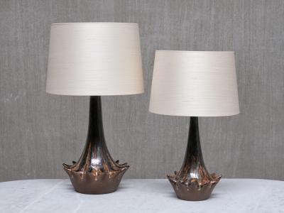 Niels Preben Larsen Large Sculptural Ceramic Table Lamp by Niels Preben Larsen Denmark 1970