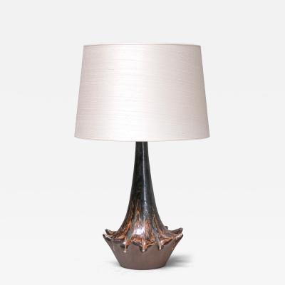 Niels Preben Larsen Large Sculptural Ceramic Table Lamp by Niels Preben Larsen Denmark 1970