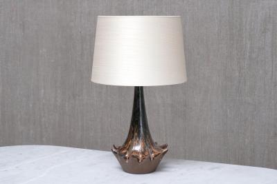 Niels Preben Larsen Sculptural Glazed Ceramic Table Lamp by Niels Preben Larsen Denmark 1967