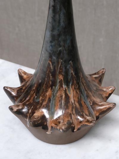 Niels Preben Larsen Sculptural Glazed Ceramic Table Lamp by Niels Preben Larsen Denmark 1967