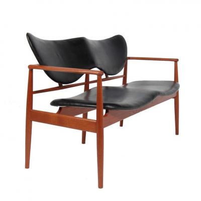 Niels Vodder Rare NV 48 Settee by Finn Juhl