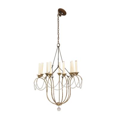Niermann Weeks Italian 18th Century Rococo Style 9 Arm Chandelier
