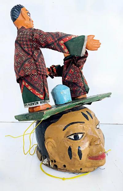Nigerian Yoruba Gelede Headdress Mask Marionettes Which Have Been Danced