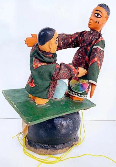 Nigerian Yoruba Gelede Headdress Mask Marionettes Which Have Been Danced