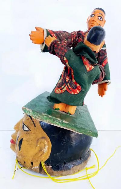 Nigerian Yoruba Gelede Headdress Mask Marionettes Which Have Been Danced