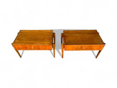 Night Stands with drawer in Caviuna wood Unknown 1950s Lot 830