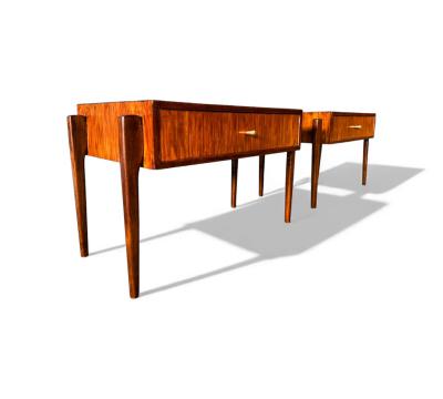 Night Stands with drawer in Caviuna wood Unknown 1950s Lot 830A