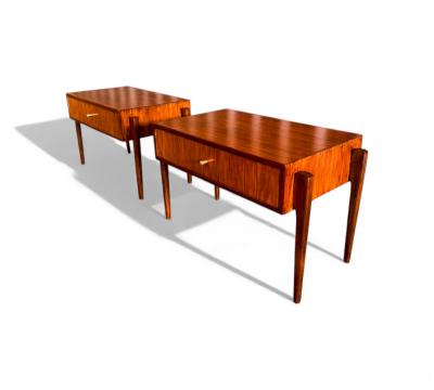 Night Stands with drawer in Caviuna wood Unknown 1950s Lot 830A