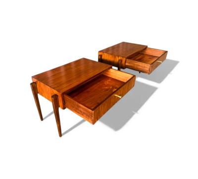 Night Stands with drawer in Caviuna wood Unknown 1950s Lot 830A