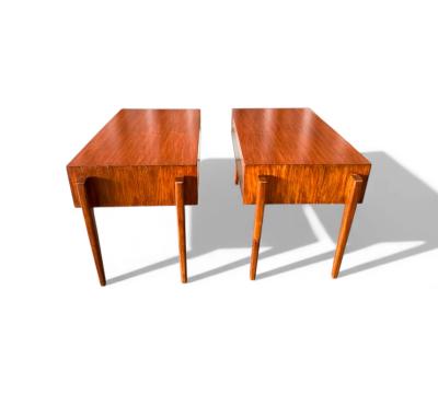 Night Stands with drawer in Caviuna wood Unknown 1950s Lot 830A