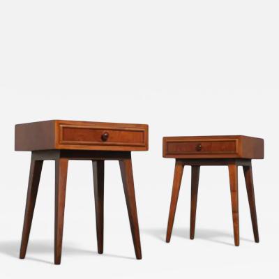 Night Stands with drawer in Hardwood Tepperman 1950s Lot 816