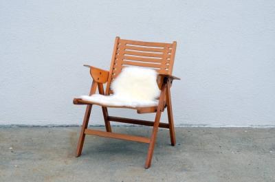 Niko Kralj Iconic Vintage Folding Rex Lounge Chair by Niko Kralj
