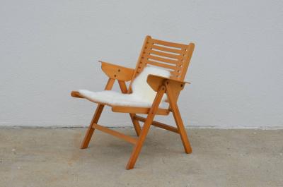 Niko Kralj Iconic Vintage Folding Rex Lounge Chair by Niko Kralj