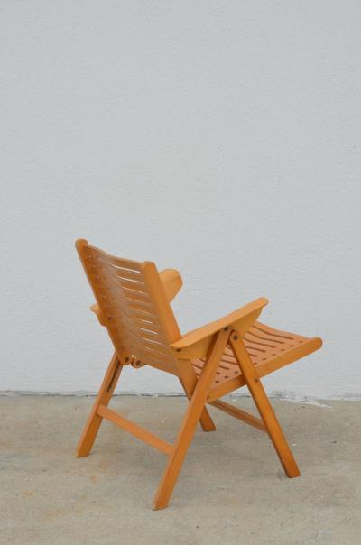 Niko Kralj Iconic Vintage Folding Rex Lounge Chair by Niko Kralj
