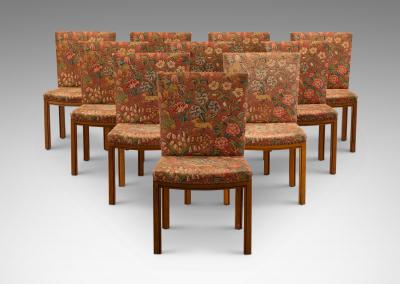 Nils Arbohm Art Deco Set of Ten Dining Chairs by Nils Arbohm and Helge Zimdal