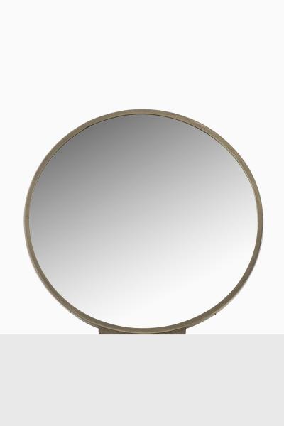 Nils Fougstedt Table Mirror in Pewter and Wood by Nils Fougstedt 1931