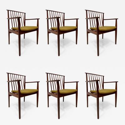 Nils Jonsson Nils Jonsson Scandinavian Modern Teak Dining Chairs Set of 6