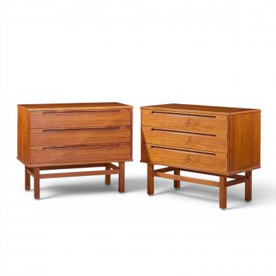 Nils Jonsson Nils Jonsson for T rring M belfabrik Danish Teak Dresser Chest of Drawers Pair