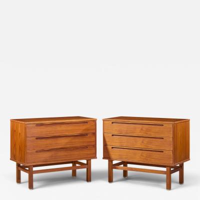 Nils Jonsson Nils Jonsson for T rring M belfabrik Danish Teak Dresser Chest of Drawers Pair