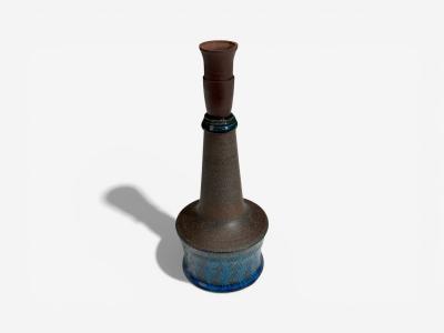 Nils K hler Small Table Lamp Brown Stoneware Denmark 1950s