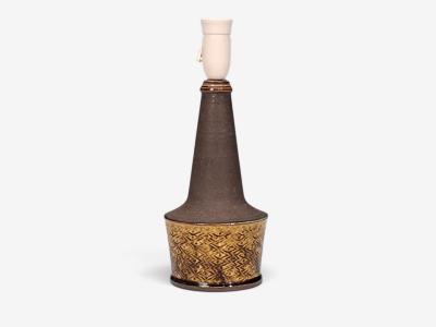 Nils K hler Table Lamp Brown Glazed Stoneware Denmark 1960s
