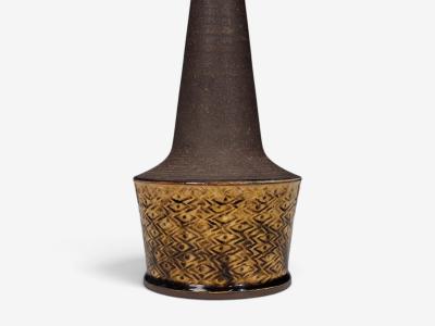 Nils K hler Table Lamp Brown Glazed Stoneware Denmark 1960s