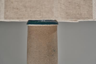 Nils Kahler Blue Glazed Stoneware Table Lamp by Nils K hler Denmark ca 1950s