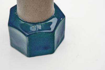 Nils Kahler Blue Glazed Stoneware Table Lamp by Nils K hler Denmark ca 1950s