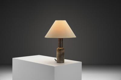 Nils Kahler Glazed Stoneware Table Lamp by Nils K hler Denmark ca 1960s