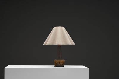 Nils Kahler Glazed Stoneware Table Lamp by Nils K hler for K hler Keramik Denmark ca 1950s