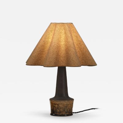 Nils Kahler Glazed Stoneware Table Lamp by Nils K hler for K hler Keramik Denmark ca 1950s