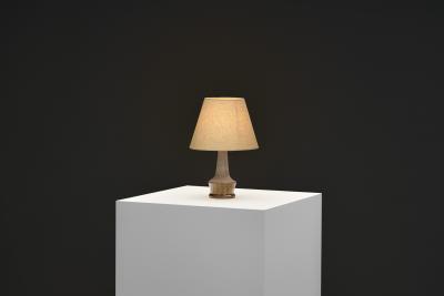 Nils Kahler Glazed Stoneware Table Lamp by Nils K hler for K hler Keramik Denmark ca 1950s