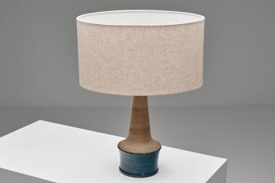 Nils Kahler Glazed Stoneware Table Lamp by Nils K hler for K hler Keramik Denmark ca 1950s