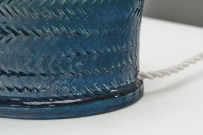 Nils Kahler Glazed Stoneware Table Lamp by Nils K hler for K hler Keramik Denmark ca 1950s