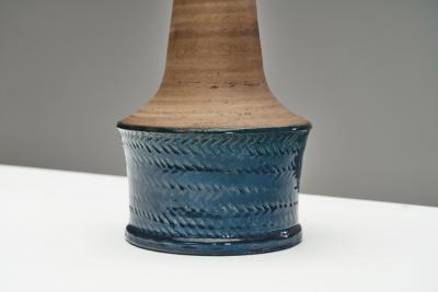 Nils Kahler Glazed Stoneware Table Lamp by Nils K hler for K hler Keramik Denmark ca 1950s